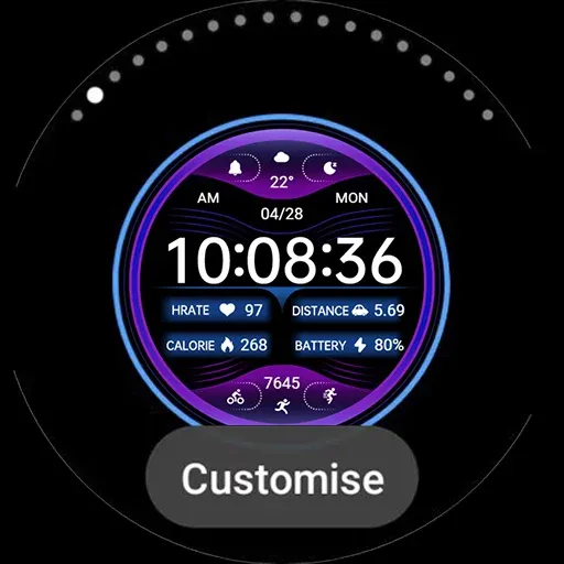 Blue Purple Light ZKin Watch screenshot 38