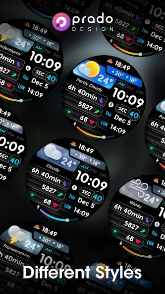 PRADO 72 Weather Watch Face screenshot 5
