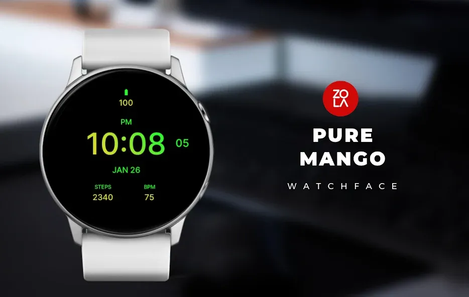 Pure Mango Watch Face screenshot 1