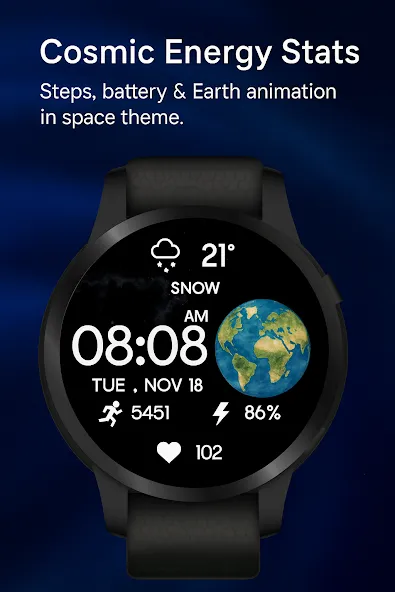Earth Galaxy WatchFace screenshot 2
