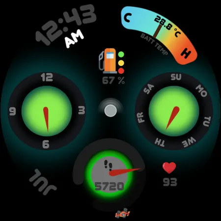Speedometer WatchFace SMA 17 screenshot 31