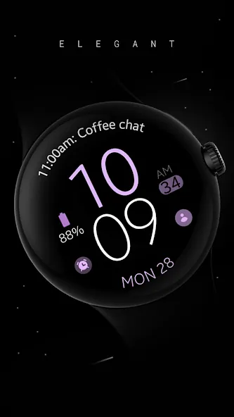 Simple Purple watch face screenshot 2
