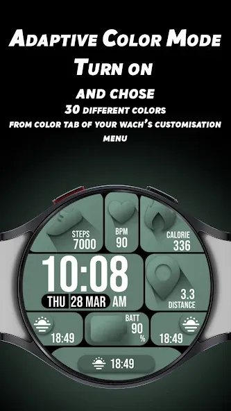 Colorful Tiles - Watch face screenshot 4
