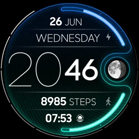 NEON Lunar - watch face screenshot 14