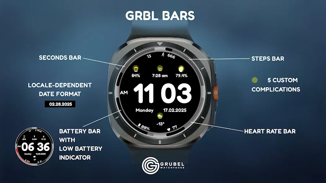 GRBL Bars Watchface screenshot 4