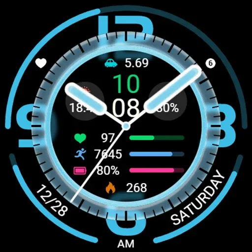 Blue White Glass ZKin Watch screenshot 8