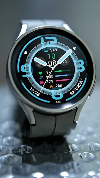 Blue White Glass ZKin Watch screenshot 4