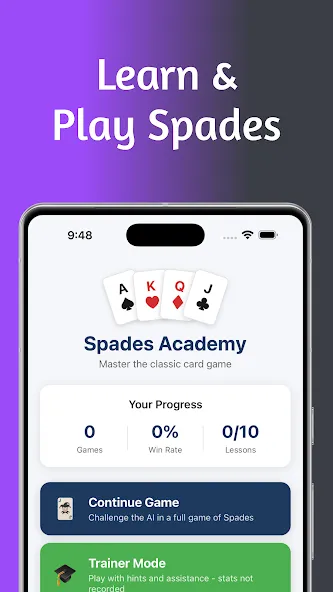 Spades Academy - Play & Learn screenshot 1