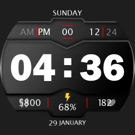 Digital Watch Face Key 017 screenshot 25
