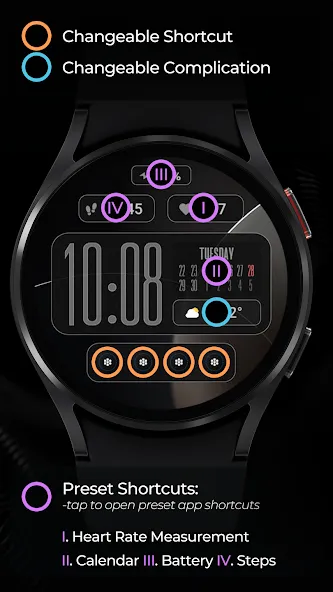 TVV Modern Layout Watch Face screenshot 4