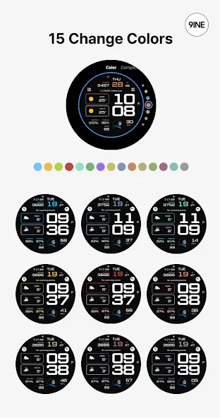 NW073: Digital watch face screenshot 2