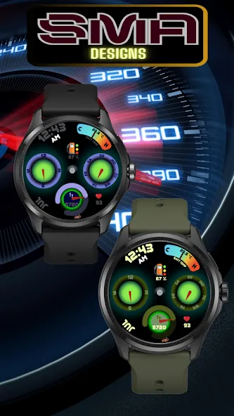 Speedometer WatchFace SMA 17 screenshot 5