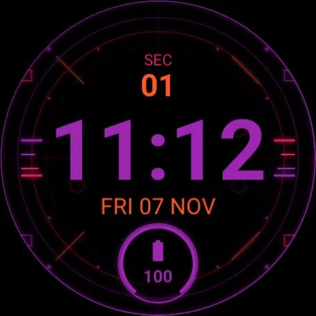 Digital Neon Watch Face screenshot 7