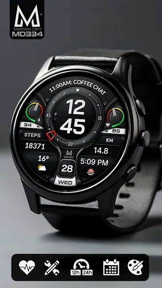MD334 Digital watch face screenshot 2