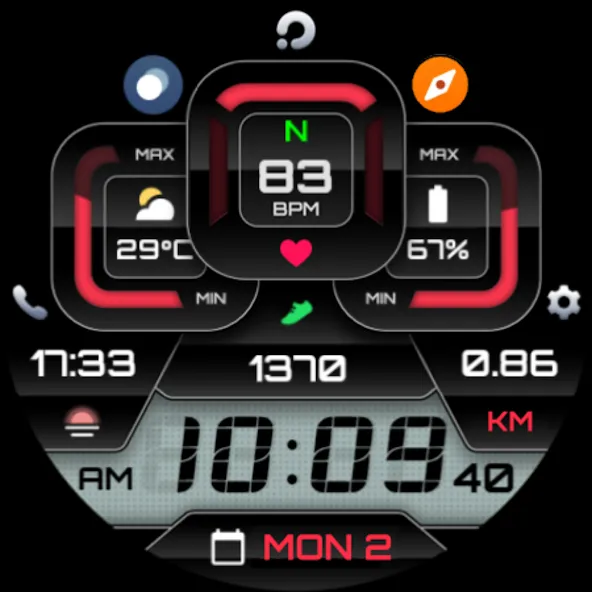 PRADO X81 Digital Watch Face screenshot 10