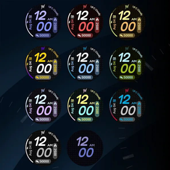 Violet Glow Watch Face screenshot 3