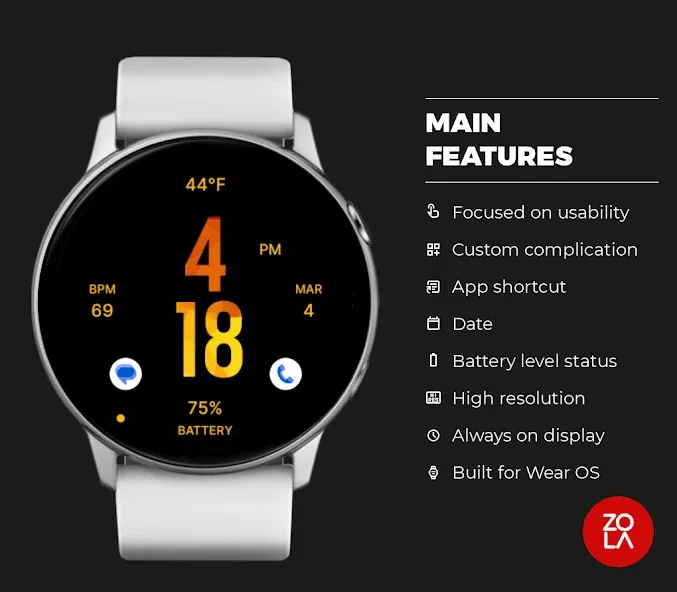 Flat Sunset Watch Face screenshot 2