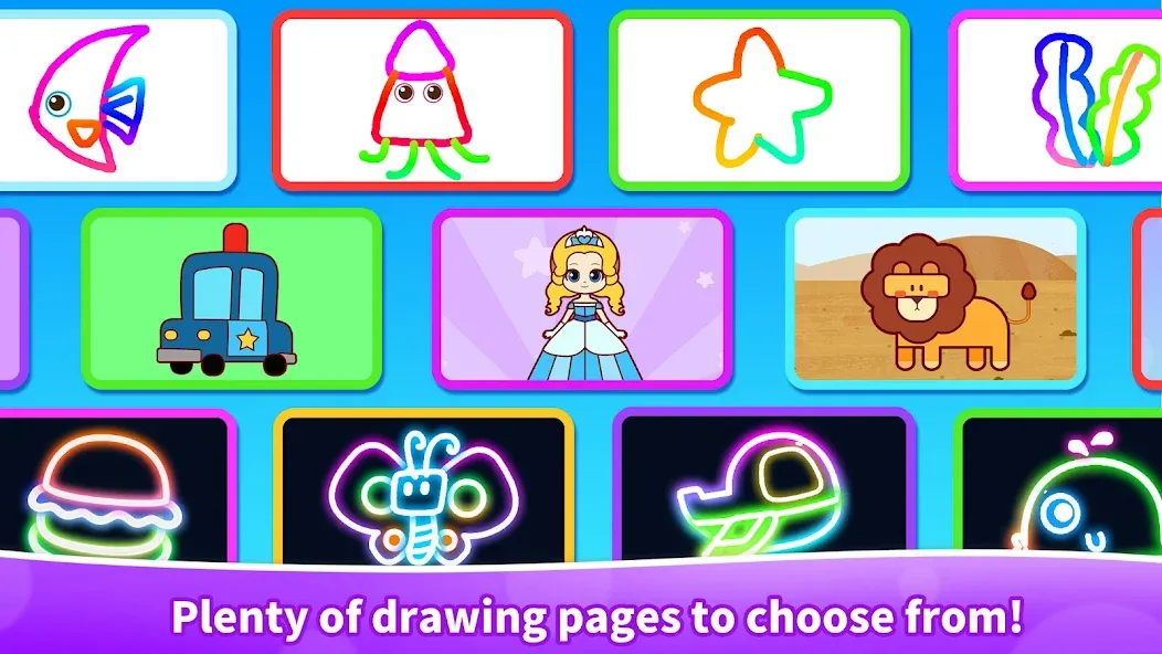 Baby Panda's Glow Doodle Game screenshot 8