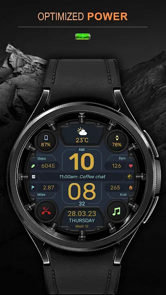 WFP 332 Futuristic watch face screenshot 5