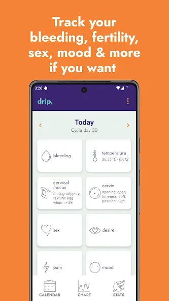 drip period & cycle tracker screenshot 2