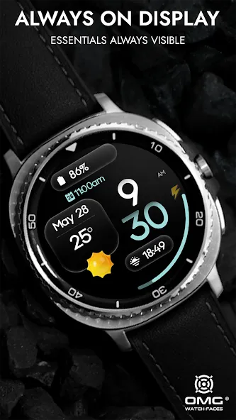 OMG 455 - Modern Watch Face screenshot 7