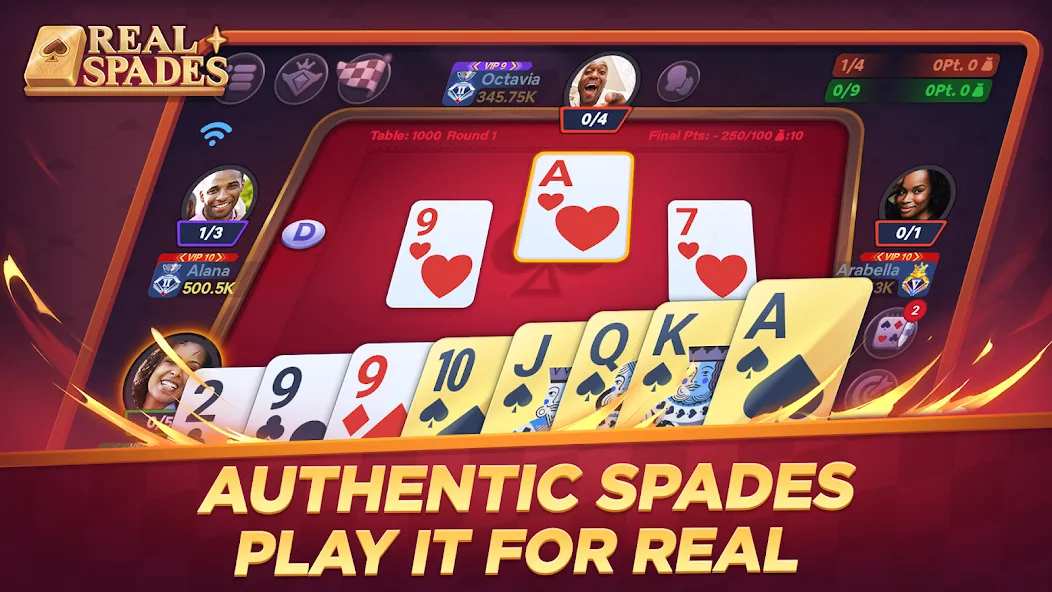 Real Spades Zingplay screenshot 1