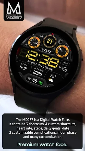 MD237 Digital watch face screenshot 3