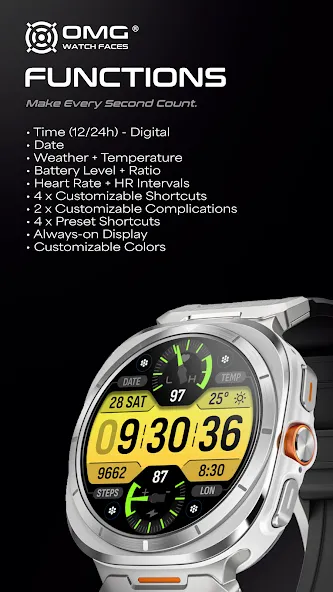 OMG 435 - Digital Watch Face screenshot 2
