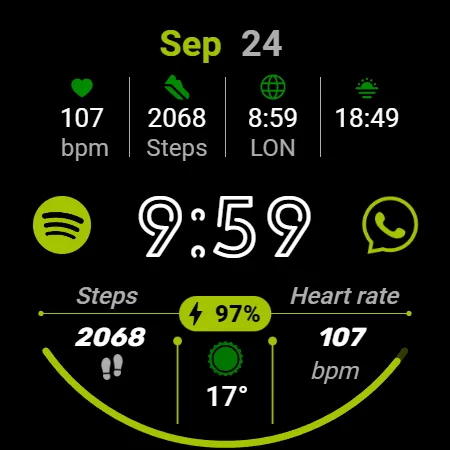 Digital Watchface D17 screenshot 33