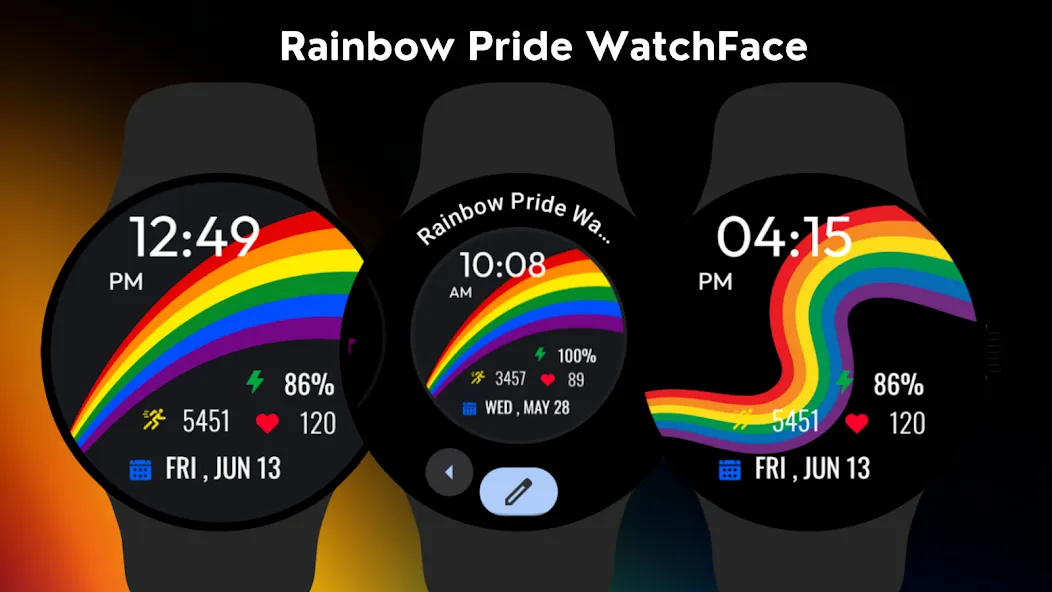 Rainbow Pride Watch Face screenshot 4