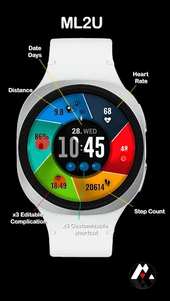ML2U 95 Watch Face screenshot 2