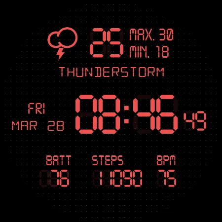 LCD Watch face screenshot 21