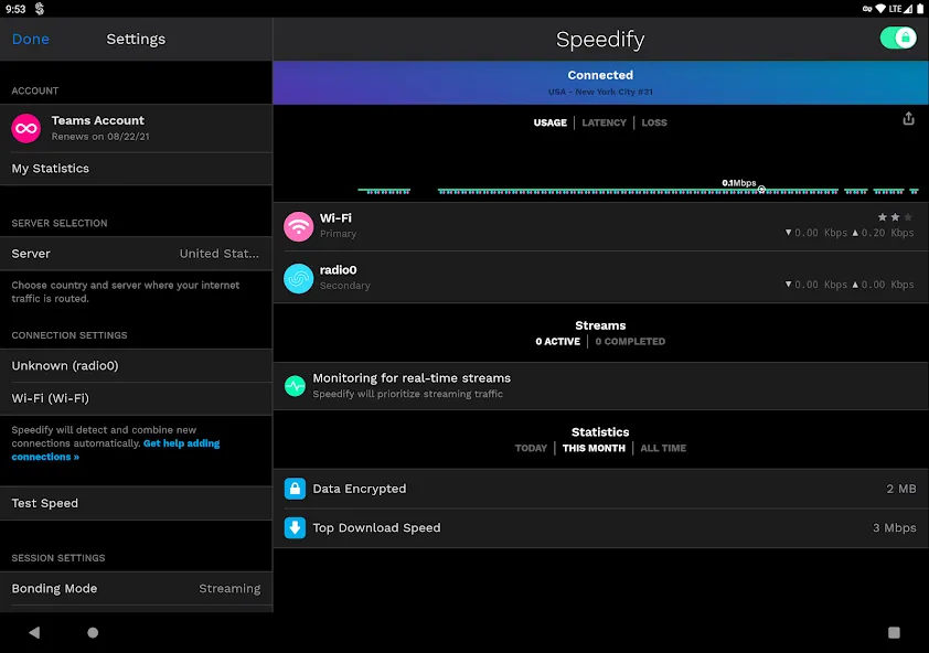 Speedify: Bond Satellite + 5G screenshot 9
