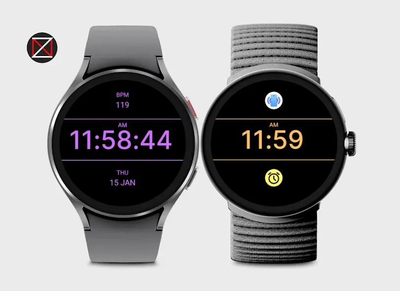 Black X Watch Face screenshot 3