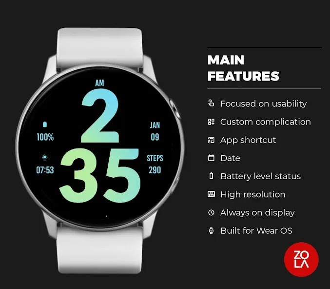 Big Daylight Watch Face screenshot 2