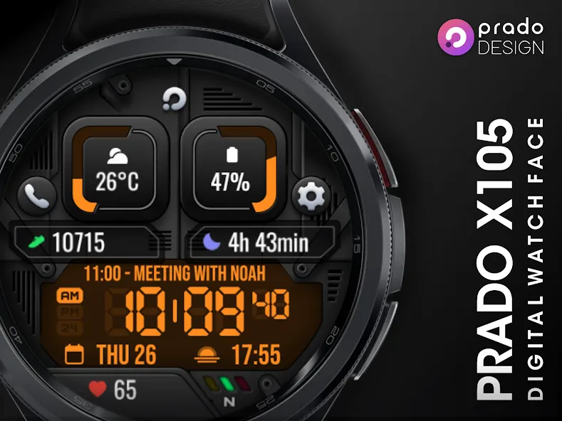 PRADO X105 Digital Watch Face screenshot 7