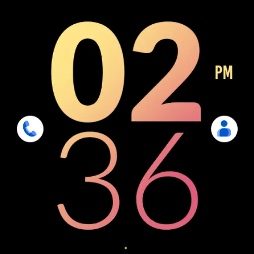 Peach Large Watch Face screenshot 5