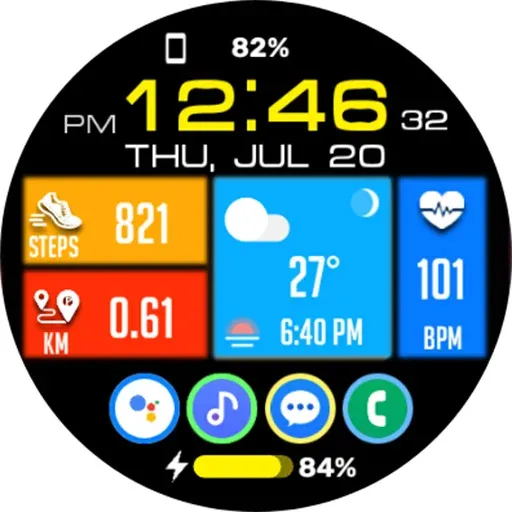 Tiles Window Watch Face NTV556 screenshot 26