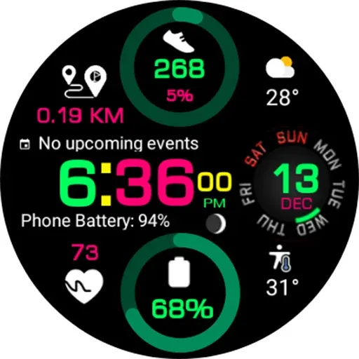 Digital Color WearOS NTV570 screenshot 32