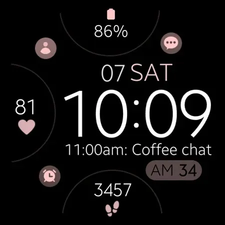 Simple Rose Gold watch face screenshot 9
