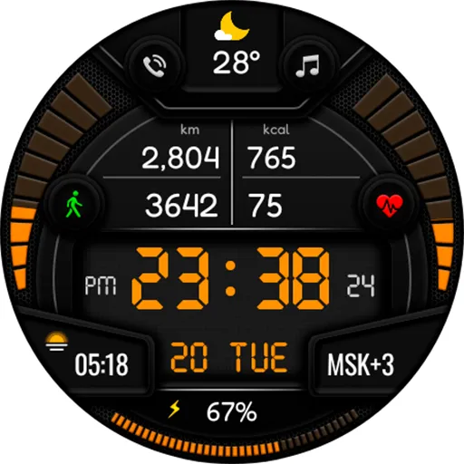 Digital Sport BPV1 Watch Face screenshot 15