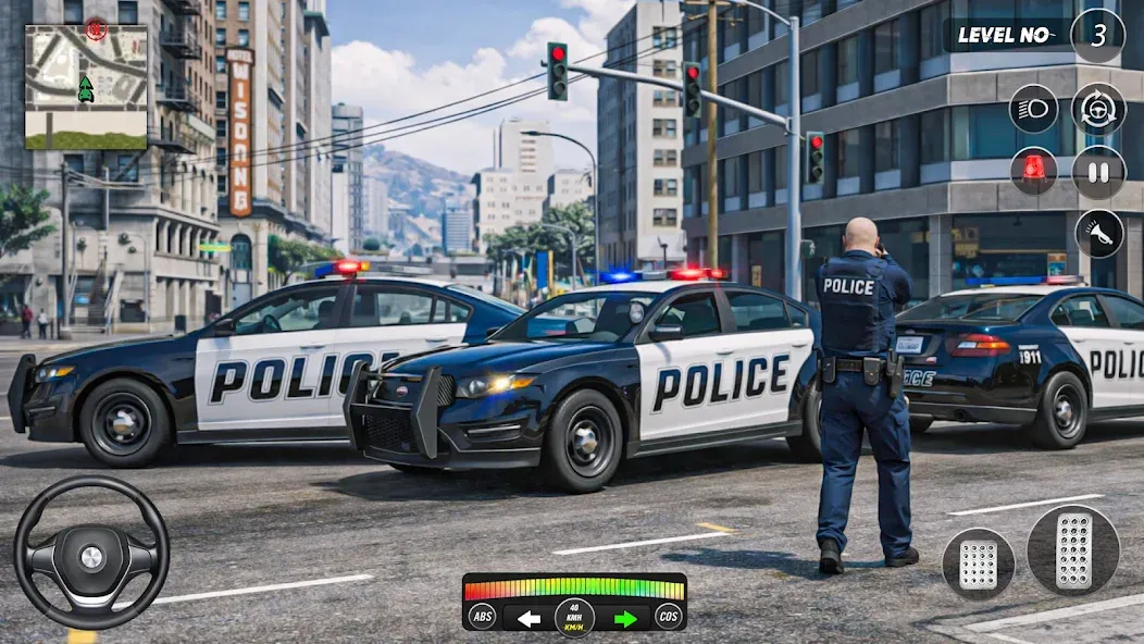 US Police Car Chase Cop Sim 3d screenshot 4