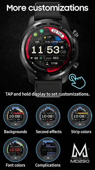 MD290 Digital watch face screenshot 4
