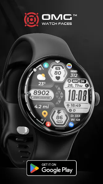 Hybrid Watch Face OMG 318 screenshot 3