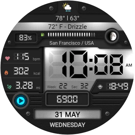 WFP 053 Military watch face screenshot 34