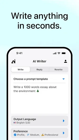 AI Writer: Any Content Writing screenshot 2