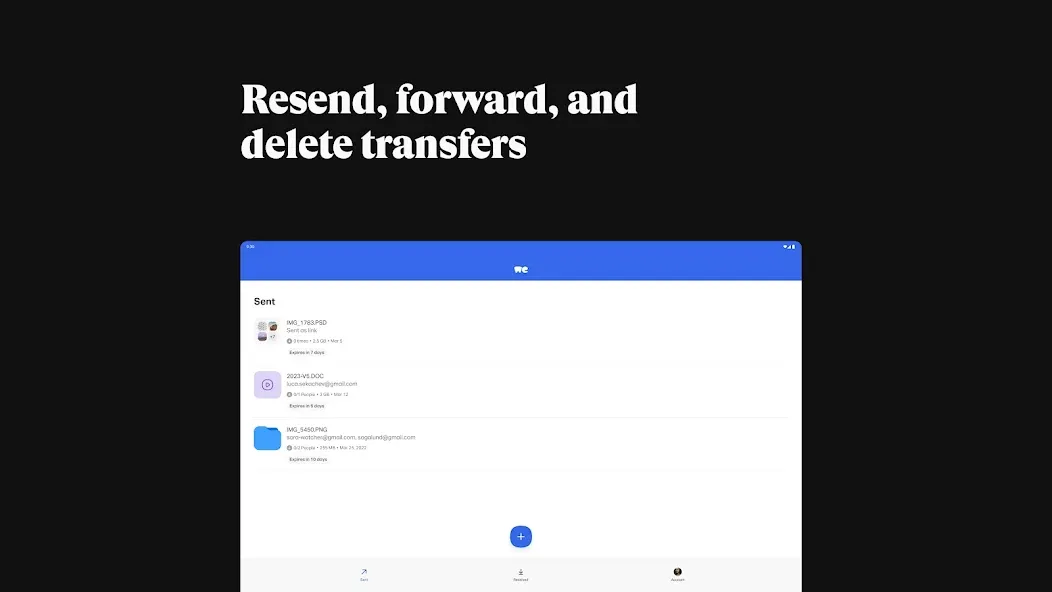 WeTransfer screenshot 10