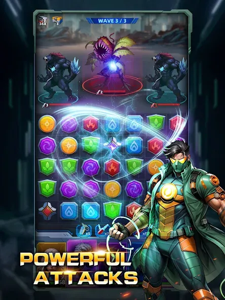 Superhero & Puzzles Match3 RPG screenshot 11