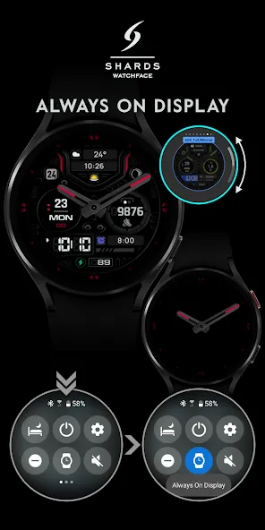 SH056 Watch Face, WearOS watch screenshot 7