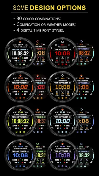 WFP 345 Informer watch face screenshot 3